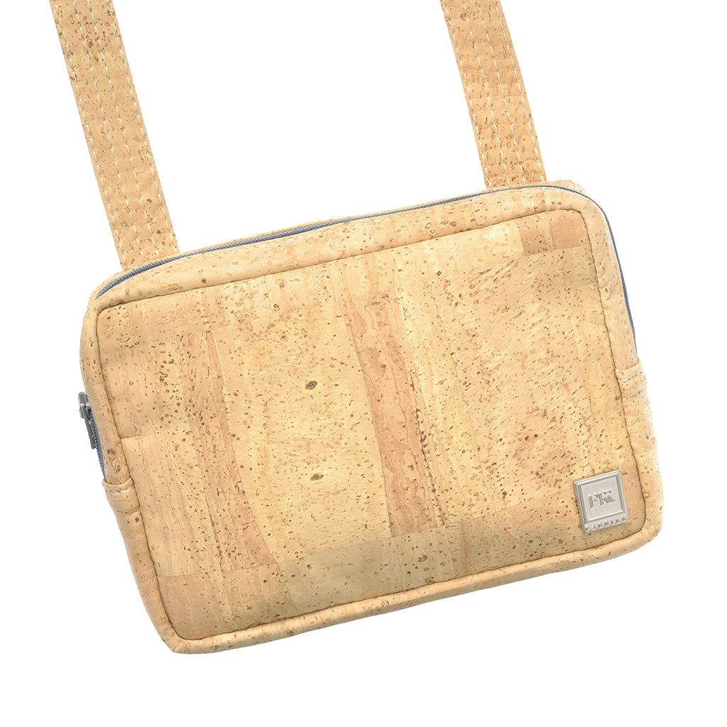 Theta | Natural Cork 'Vegan Leather' Cross Body Mini Bag