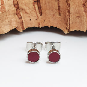 eco cork vegan stud earrings