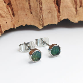 eco cork vegan stud earrings