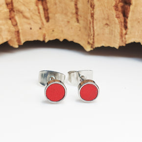 eco cork vegan ear studs