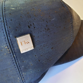 Fabrikk Cork Baker Boy Hat | Navy Blue | Vegan Leather