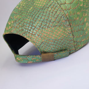 Fabrikk Cork Baseball Cap | Green Python Skin | Vegan Leather