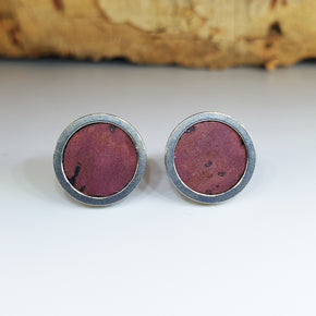 Fabrikk Cork Stud Earrings | Medium | purple Music | Vegan Leather