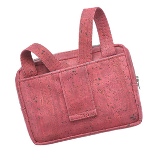 Theta | Pink Vegan Leather 'Cork' 3 Way Cross Body Mini Bag