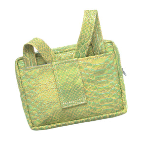 Theta | Green Snakeskin Vegan Leather 'Cork' Cross Body, Bum Bag, Mini Bag - Fabrikk
