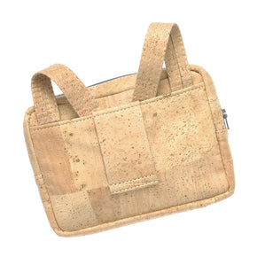Theta | Natural Cork 'Vegan Leather' Cross Body Mini Bag