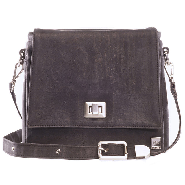 Fabrikk VELA Cork LED Handbag | Coal Black | Vegan Leather