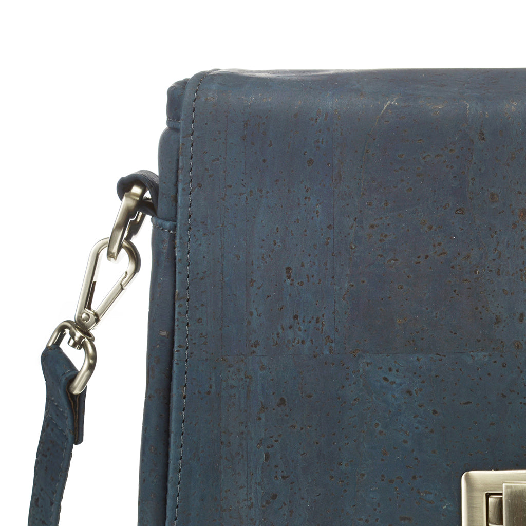 Fabrikk VELA Cork LED Handbag  | Navy Blue | Vegan Leather