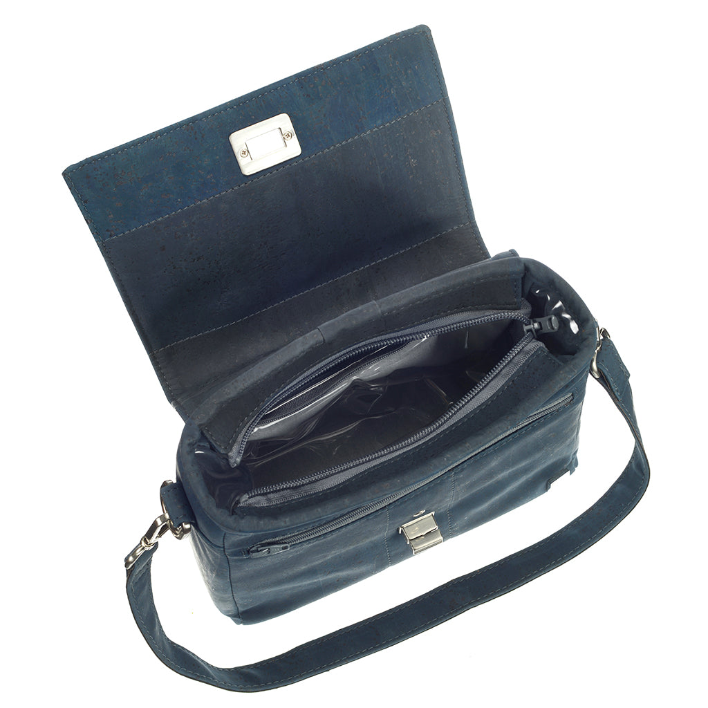Fabrikk VELA Cork LED Handbag  | Navy Blue | Vegan Leather