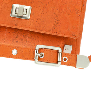 FABRIKK Vela LED Cork Handbag  | Orange | Vegan Leather