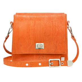 FABRIKK Vela LED Cork Handbag  | Orange | Vegan Leather