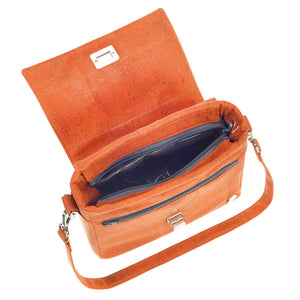 FABRIKK Vela LED Cork Handbag  | Orange | Vegan Leather