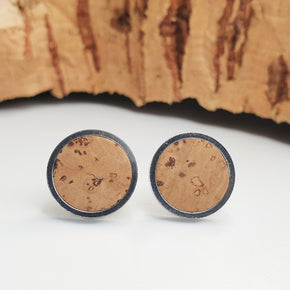 Fabrikk Cork Stud Earrings | Giant | Natural | Vegan Leather