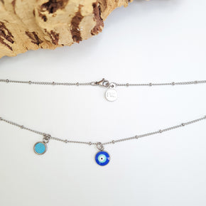 Fabrikk Blue-Eye Pendant Necklace | Eco Cork