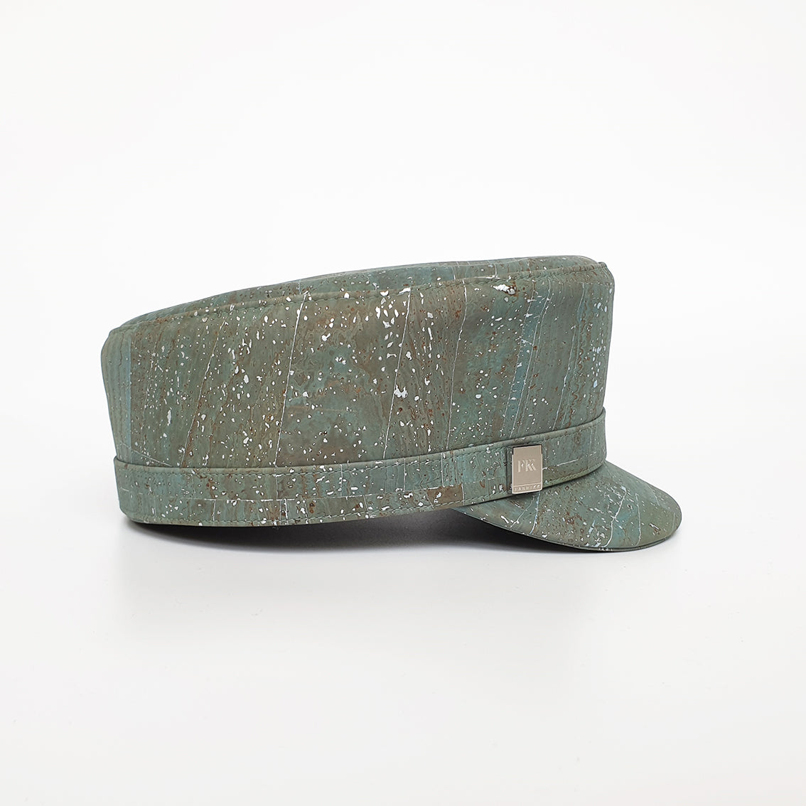 Fabrikk Cork 'Love Train' Hat | Aqua Silver | Vegan Leather