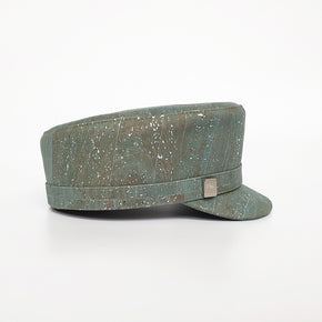 Fabrikk Cork 'Love Train' Hat | Aqua Silver | Vegan Leather