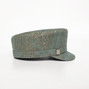 Fabrikk Cork 'Love Train' Hat | Aqua Silver | Vegan Leather