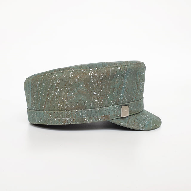 Fabrikk Cork 'Love Train' Hat | Aqua Silver | Vegan Leather