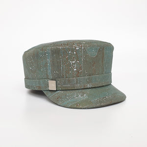 Fabrikk Cork 'Love Train' Hat | Aqua Silver | Vegan Leather