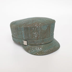 Fabrikk Cork 'Love Train' Hat | Aqua Silver | Vegan Leather