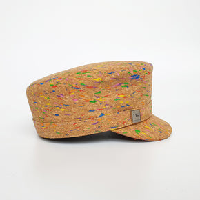 Fabrikk Cork 'Love Train' Hat | Multicoloured Fleck | Vegan Leather