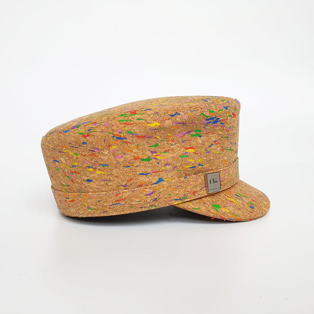 Fabrikk Cork 'Love Train' Hat | Multicoloured Fleck | Vegan Leather