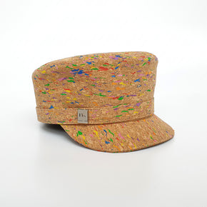 Fabrikk Cork 'Love Train' Hat | Multicoloured Fleck | Vegan Leather