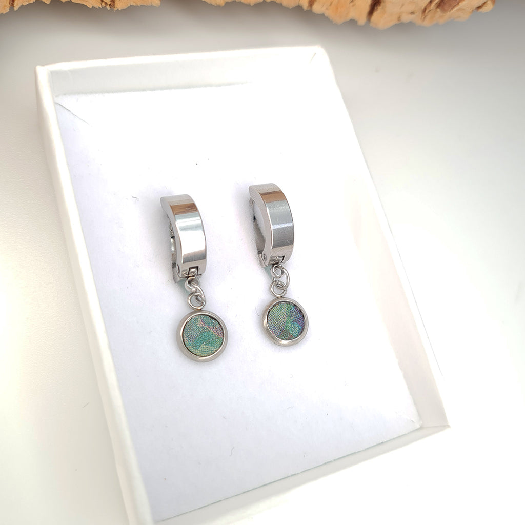 Fabrikk Atom Drop Earrings | Cosmic Splash | Vegan Leather