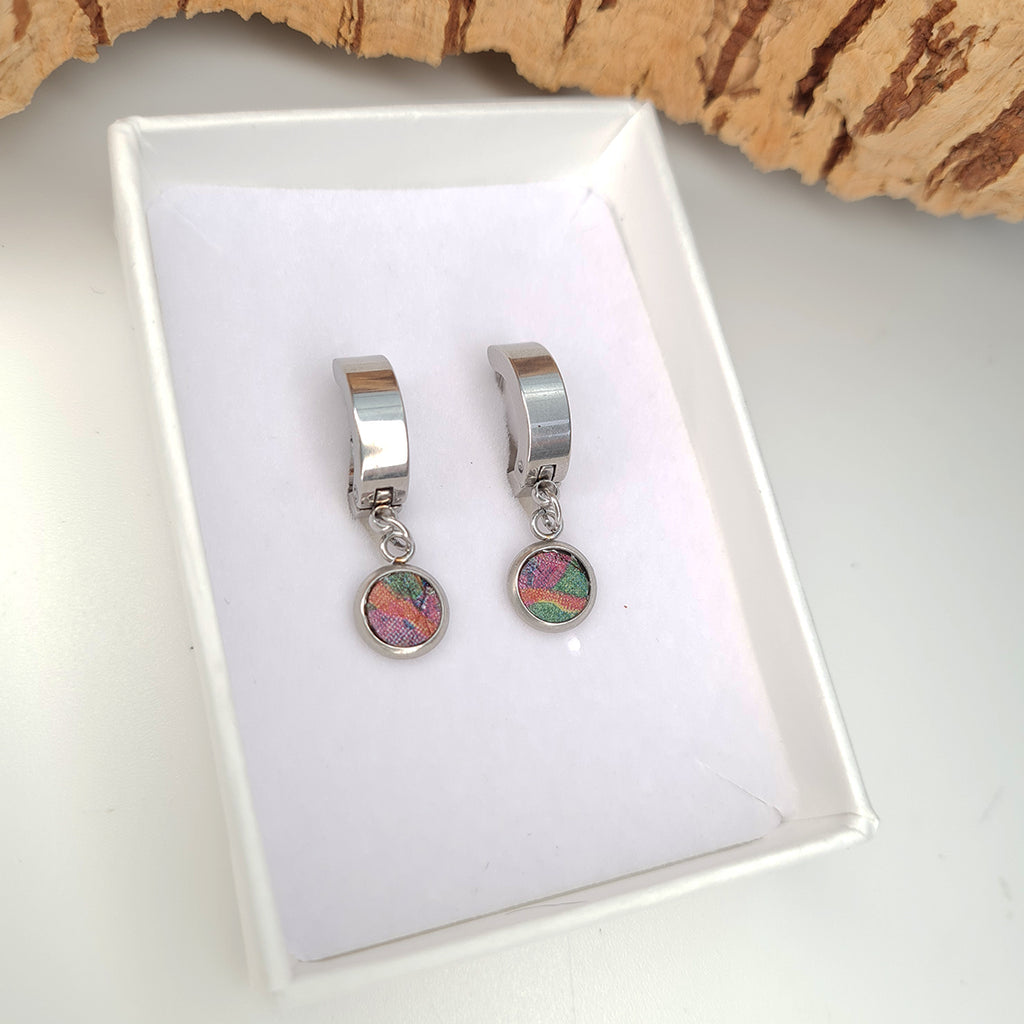 Fabrikk Atom Drop Earrings | Cosmic Splash | Vegan Leather