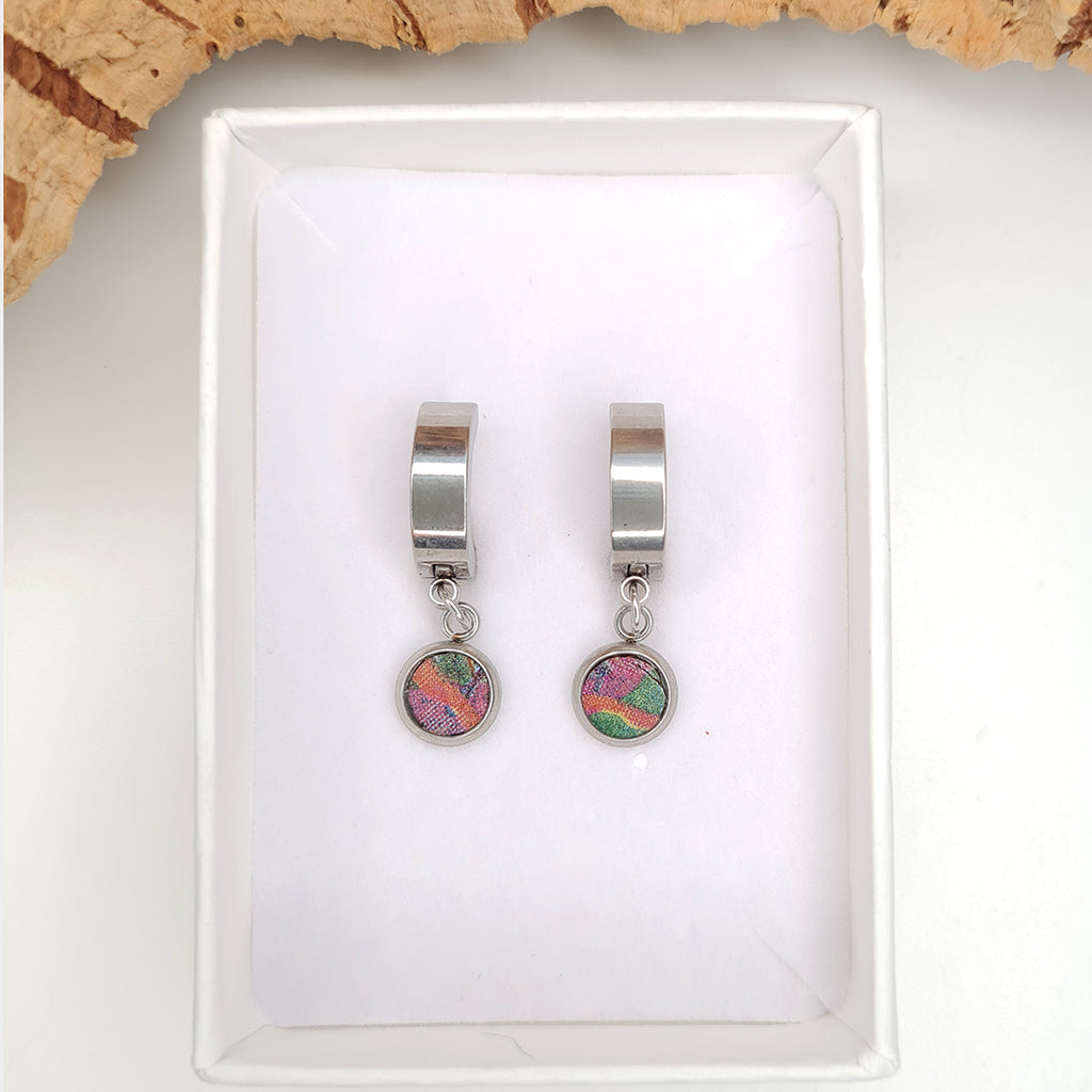 Fabrikk Atom Drop Earrings | Cosmic Splash | Vegan Leather