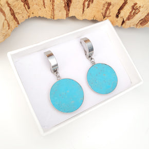 Fabrikk 1 Small Planet Earrings | Bahama Blue | Vegan Leather
