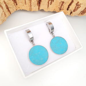 Fabrikk 1 Small Planet Earrings | Bahama Blue | Vegan Leather