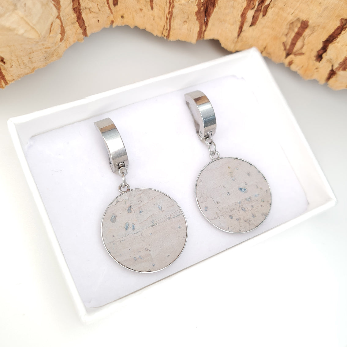 Fabrikk 1 Small Planet Earrings | Grey Area | Vegan Leather