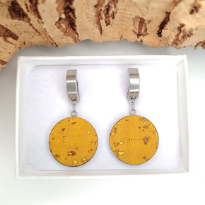 yellow vegan earrings