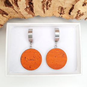 Fabrikk 1 Small Planet Earrings | Orange | Vegan Leather