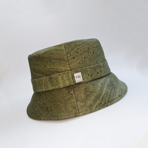 FABRIKK Montecristo Eco Cork Bucket Hat | Army Green | Vegan Hat