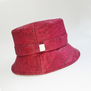 FABRIKK Montecristo Eco Cork Bucket Hat | Burgundy Love | Vegan Hat