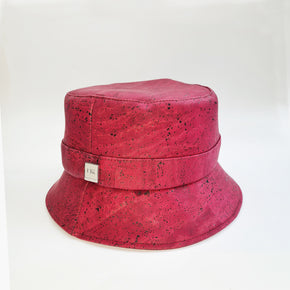 FABRIKK Montecristo Eco Cork Bucket Hat | Burgundy Love | Vegan Hat