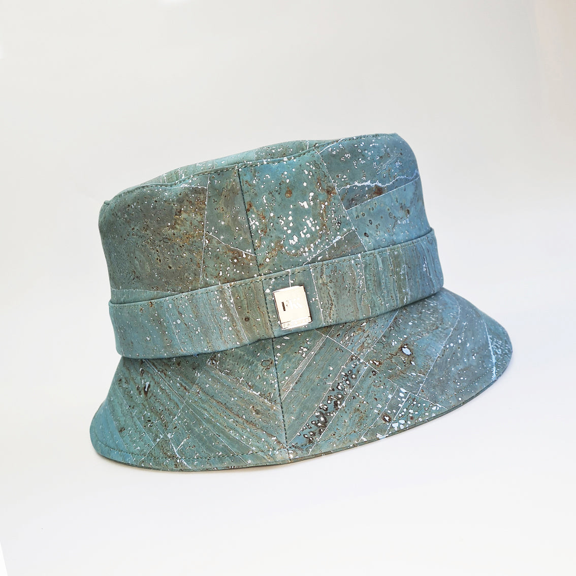 FABRIKK Montecristo Eco Cork Bucket Hat | Aqua Silver | Vegan Hat