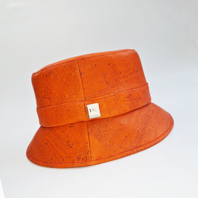 eco cork bucket hat orange hat