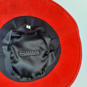 FABRIKK Montecristo Eco Cork Bucket Hat | Red | Vegan Hat