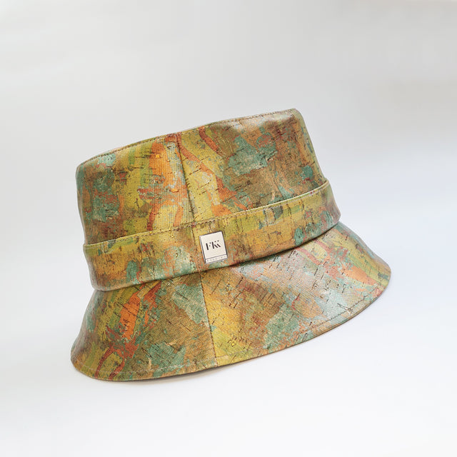 FABRIKK Montecristo Eco Cork Bucket Hat | Green Oil Slick | Vegan Hat