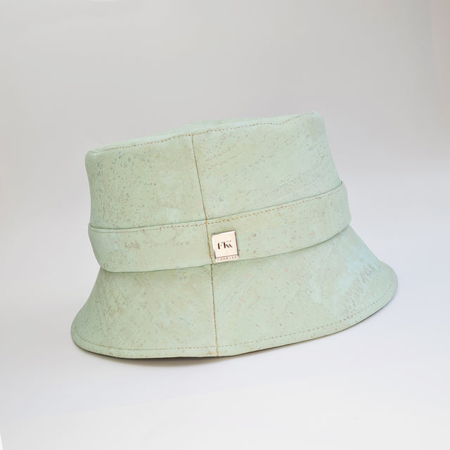 mint green eco cork bucket hat