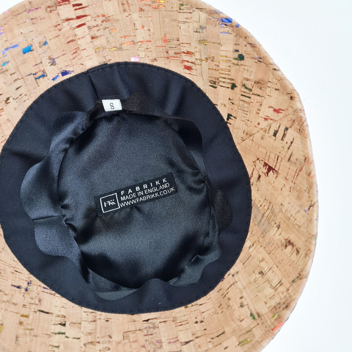 FABRIKK Montecristo Eco Cork Bucket Hat | Natural Metallic Rainbow Fleck | Vegan Hat