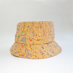 FABRIKK Montecristo Eco Cork Bucket Hat | Natural Rainbow Fleck | Vegan Hat