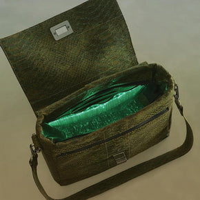 FABRIKK Vela LED Cork Handbag  | Orange | Vegan Leather