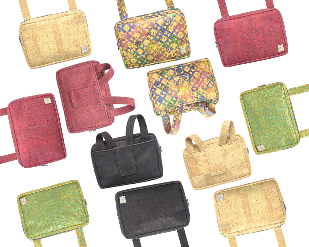 Vegan Leather 'Cork' Cross Body, Bum Bag, Mini Bag - Fabrikk