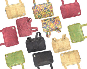 Vegan Leather 'Cork' Cross Body, Bum Bag, Mini Bag - Fabrikk