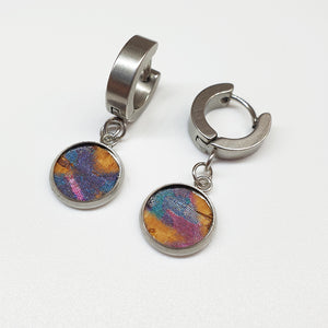 Fabrikk 1 Dwarf Planet Earrings | Cosmic Splash Purple | Vegan Leather