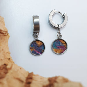 Fabrikk 1 Dwarf Planet Earrings | Cosmic Splash Purple | Vegan Leather